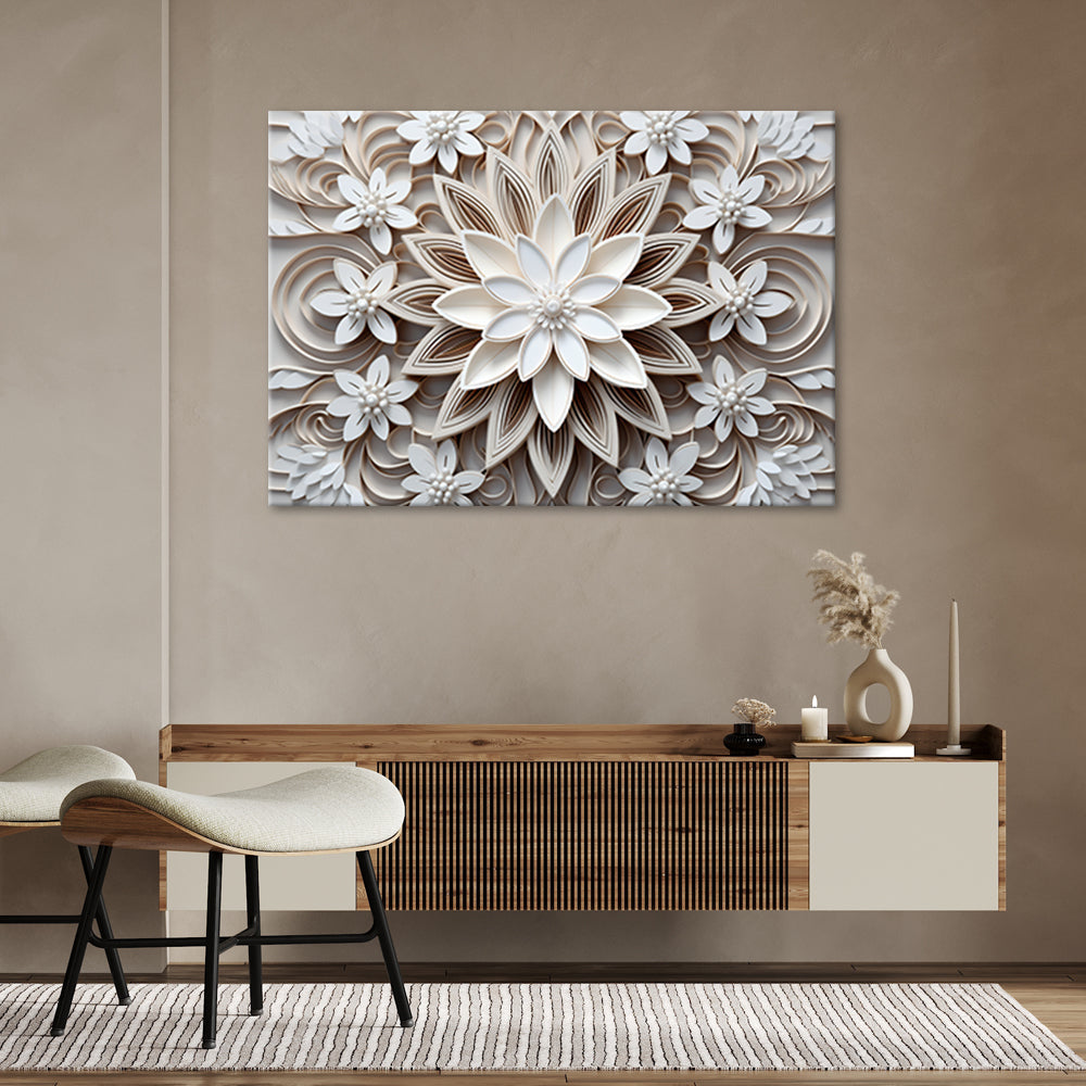 Painting on canvas, Flowers 3D