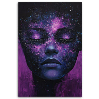 Paveikslas ant drobės, Moteris paskendusi violetinėje spalvoje Paveikslai ant drobės Gera namie - Geranamie.lt