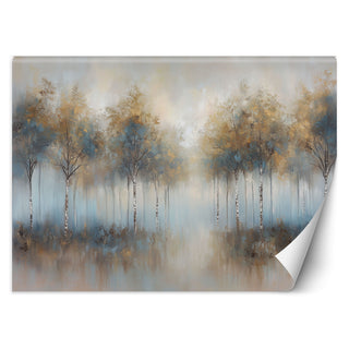 Wallpaper, Trees Forest in fog landscape