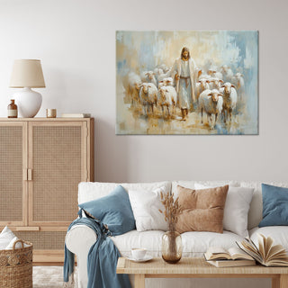 Paveikslas ant drobės, Jėzus ganytojas Paveikslai ant drobės Gera namie - Geranamie.lt
