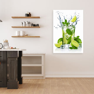 Paveikslas ant drobės, Mojito kokteilis Nr. 1 Paveikslas ant drobės, Lime Mojito Fruit Cocktail Paveikslai ant drobės Gera namie - Geranamie.lt