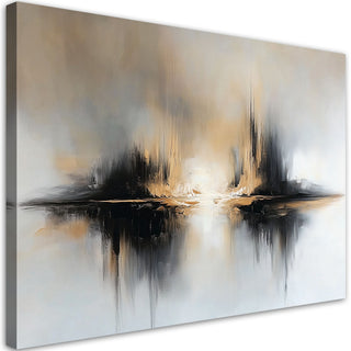 Canvas print, Abstraction Beige Grey