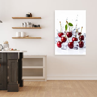 Paveikslas ant drobės, Vyšnių magija Paveikslas ant drobės, Cherries fruit in ice Paveikslai ant drobės Gera namie - Geranamie.lt