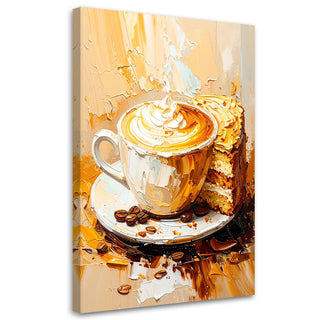 Paveikslas ant drobės, Saldi kavos akimirka Paveikslas ant drobės, Coffee Cup Paint Effect Paveikslai ant drobės Gera namie - Geranamie.lt