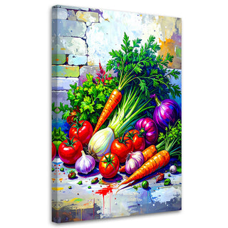 Paveikslas ant drobės, Sodo derlius Paveikslas ant drobės, Vegetables Still Life Paveikslai ant drobės Gera namie - Geranamie.lt