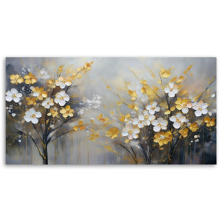 Paveikslas ant drobės, Balti ir aukso žiedai medyje Paveikslai ant drobės Gera namie - Geranamie.lt