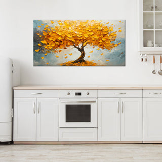 Paveikslas ant drobės, Medis rudens lapų šokyje Paveikslai ant drobės Gera namie - Geranamie.lt