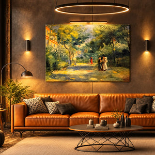 Paveikslas Renoir Montmartre sodas šiltame apšvietime