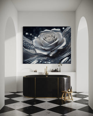 Canvas painting, Golden glamor flowers