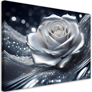 Canvas painting, Golden glamor flowers