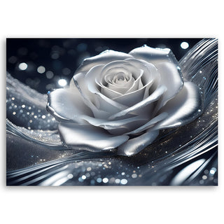 Canvas painting, Golden glamor flowers