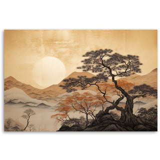 Painting on canvas, Japan's Golden Mountains