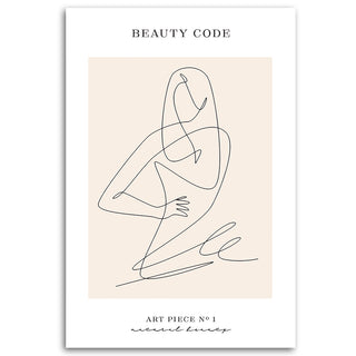 Painting on canvas, Abstract lines Beauty code