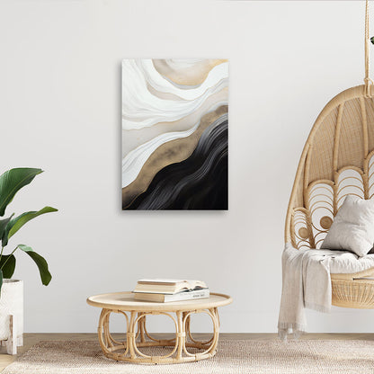 Painting on canvas, Wavy composition