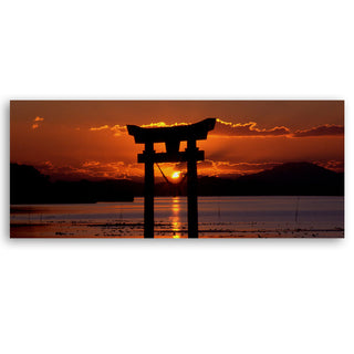 Canvas painting, Sunset over the Torii Gate