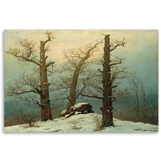 Painting on canvas, Caspar David Friedrich, Cairn in the snow