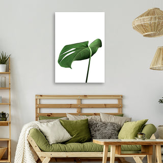 Painting on canvas, Monstera leaves