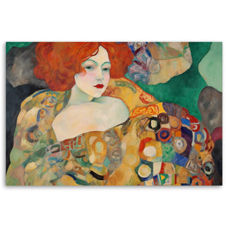 Painting on canvas, Gustav Klimt, Red-Haired Woman