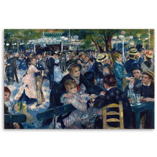 Painting on canvas, Pierre Auguste Renoir, Dancing at the Café Moulin de la Galet