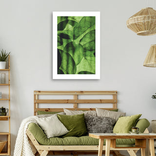 Painting on canvas, Green leaves