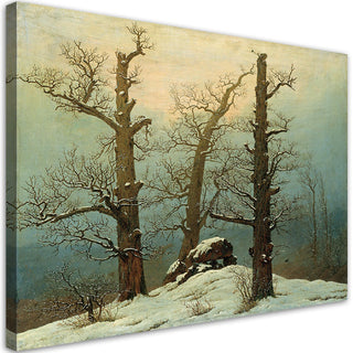 Paveikslas ant drobės, Caspar David Friedrich, Cairn in the snow