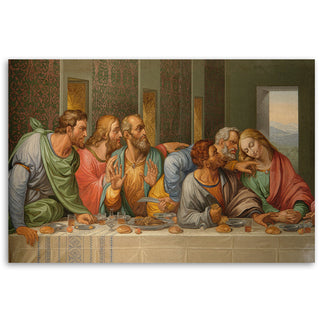 Painting on canvas, Leonardo da Vinci, The Last Supper