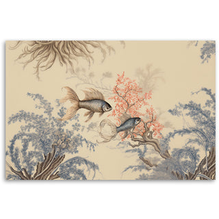 Painting on canvas, Feng Shui fish