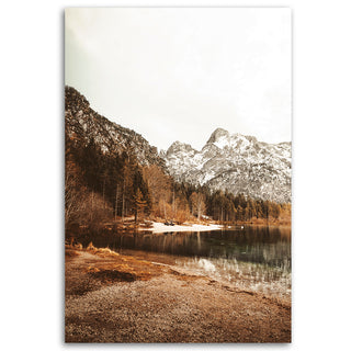 Painting on canvas, Lake in the mountains