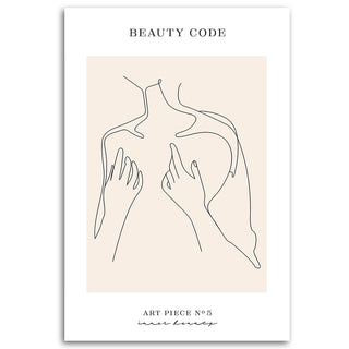 Painting on canvas, Beauty Code abstract lines