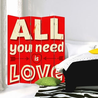 Klasikinė širma, Užrašas ALL YOU NEED IS LOVE - Gera namie