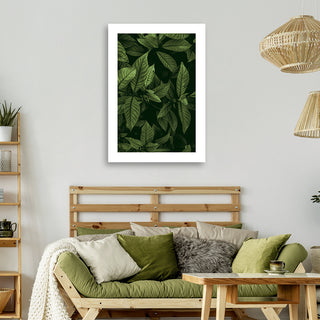 Painting on canvas, Green leaves