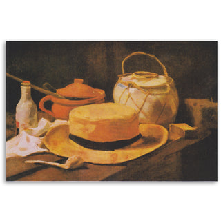 Painting on canvas, Vincent van Gogh, Still life with a straw hat