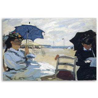 Painting on canvas, Claude Monet, Trouville Beach