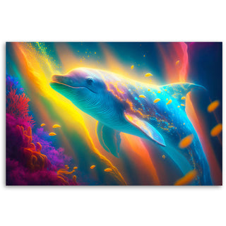 Painting on canvas, Dolphin