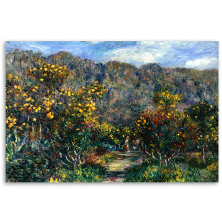 Paveikslas ant drobės, Pierre Auguste Renoir, Peizažas su mimozomis