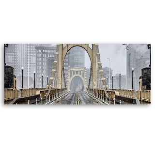 Painting on canvas, Brooklyn Bridge in New York