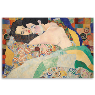 Painting on canvas, Gustav Klimt, Man and Woman