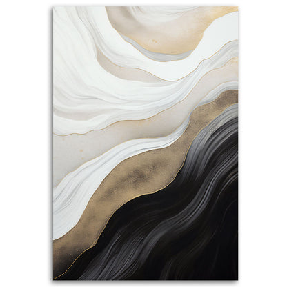 Painting on canvas, Wavy composition