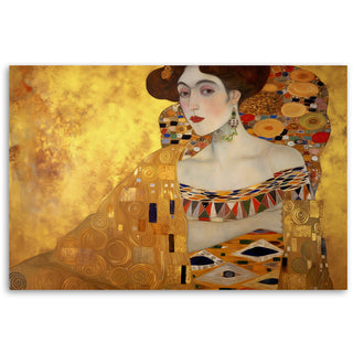 Painting on canvas, Gustav Klimt, Golden portrait of a woman