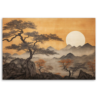 Painting on canvas, Japanese landscape